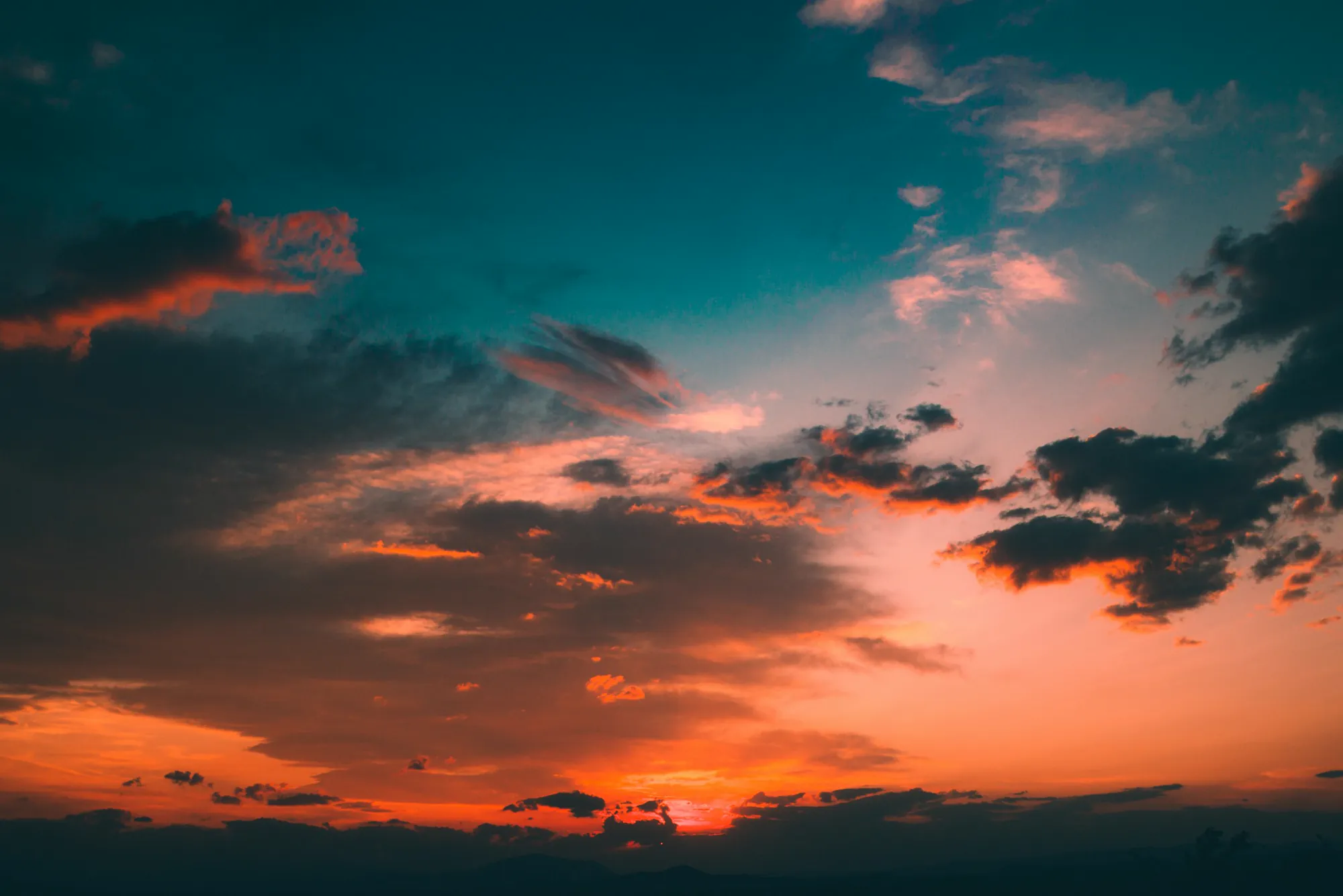 夕焼けの空